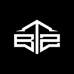 BTZ Unique abstract monogram geometric vector logo design. BTZ creative initials letter logo concept. BTZ letter design.
