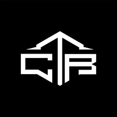 CTR Unique abstract monogram geometric vector logo design. CTR creative initials letter logo concept. CTR letter design.
