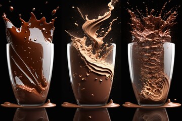 Chocolate cocktail.Generative AI