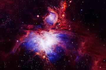 Fototapeta na wymiar Beautiful red galaxy. Elements of this image were furnished by NASA