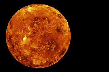 Planet Venus on a dark background. Elements of this image were furnished by NASA