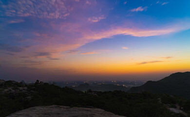 Blazing Farewell: A Barabar Hills Sunset (Bihar, India)