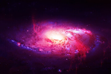 Beautiful red galaxy. Elements of this image were furnished by NASA