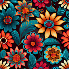 Fototapeta na wymiar Simple elegant retro floral background
