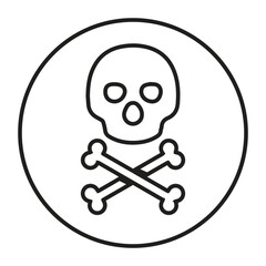 Skull, danger, poison icon