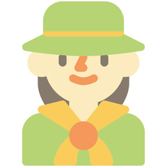 girl scout flat icon