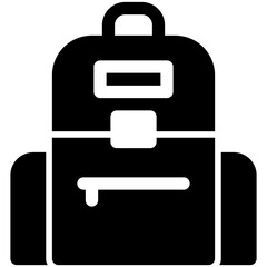 backpack black solid icon