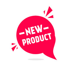 New product sign. Banner for business, marketing and advertising design. Flat style Vector illustration.
