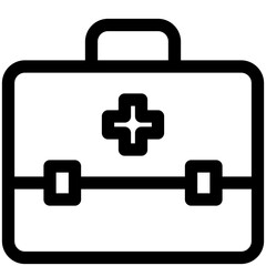 first aid box black outline icon