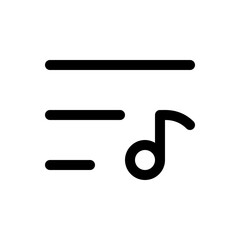 Editable vector music playlist icon. Black, transparent white background. Part of a big icon set family. Perfect for web and app interfaces, presentations, infographics, etc