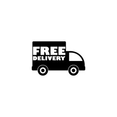 Delivery truck icon isolated on a white background.