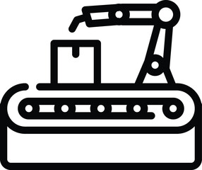Robot Manufacture Icon Vector: An icon vector that represents robot manufacture often features a robotic arm or a factory symbol with a robotic worker. This icon is commonly used to indicate manufactu