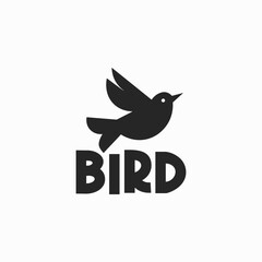 modern flying bird logo design template, playful bold bird fly logo design vector ideas isolated on white background.