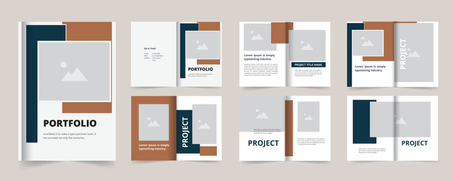 Professional unique magazine or  portfolio design with cover page