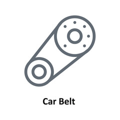 Car Belt  Vector Outline Icons. Simple stock illustration stock
