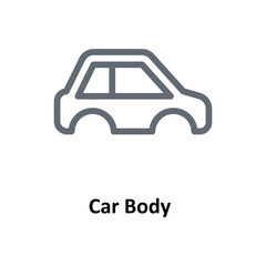 Car Body Vector Outline Icons. Simple stock illustration stock