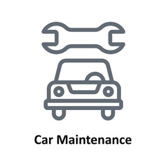 Car Maintenance Vector Outline Icons. Simple stock illustration stock