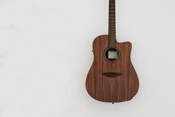 Obraz premium acoustic guitar on white background.