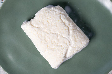 Clotted cream or butter cream. Turkish creamy dairy product. Cow's cream for breakfast. Local name...