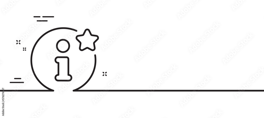 Poster info line icon. help inform sign. support information symbol. minimal line illustration background. 