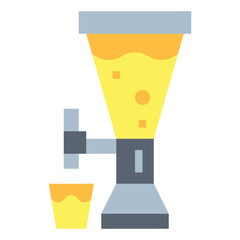 beer tower flat icon style