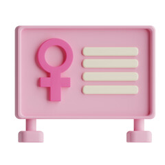 Obraz premium 3d womens day billboard icon