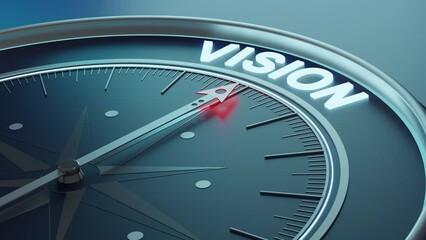 Business vision,navigate recovery,planning,strategy,mission and vision concept.The compass navigate for businessmen to resume business growth in the economic crisis,Recover. - Powered by Adobe