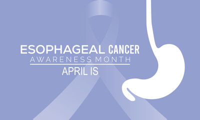  Esophageal Cancer Awareness Calligraphy Poster Design.April is Cancer Awareness Month.
