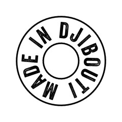 Made in Djibouti text emblem stamp, concept background