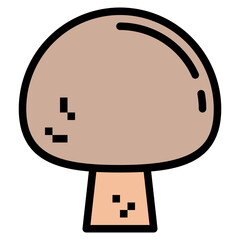Fototapeta premium mushroom filled outline icon style