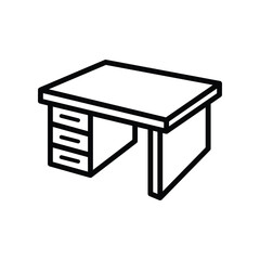 desk icon vector design template in white background