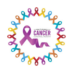 Vector Illustration of National Cancer Control Month observed in April every year