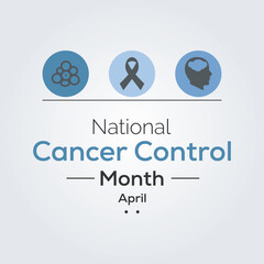 Vector Illustration of National Cancer Control Month observed in April every year