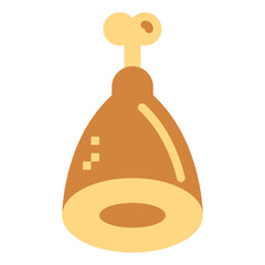 ham leg flat icon style