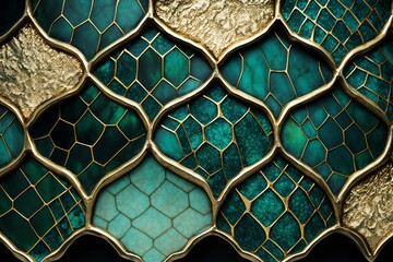 Kintsugi amazonite, labradorite, turquenite, malachite texture,  concept art, AI generated