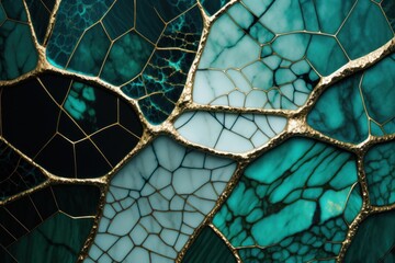 Kintsugi amazonite, labradorite, turquenite, malachite texture,  concept art, AI generated