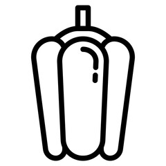 bell pepper line icon style