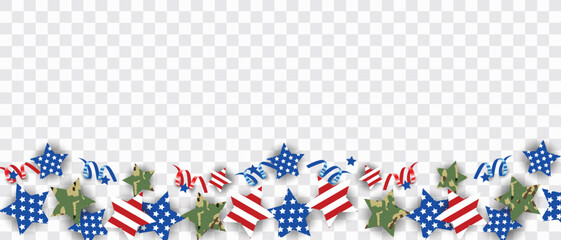 Fototapeta premium Military background, Camouflage pattern, camouflage ribbons, stars