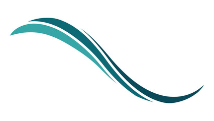 Logo wave sea, icon ocean water shape, symbol surf curve