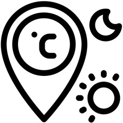 location black outline icon