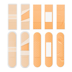 Medical Bandages Realistic Collection
