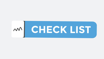 Check list button web banner templates. Vector Illustration