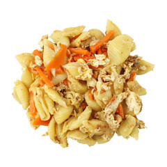 Tasty delicious pasta isolated on transparent background