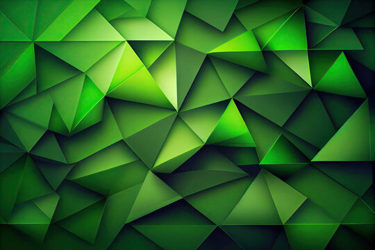 Environmental abstract background, green, geometric background design, depth, website banner, banner image, banner background.