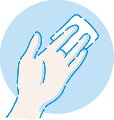 Obraz premium Illustration of hands about skin care and beauty.