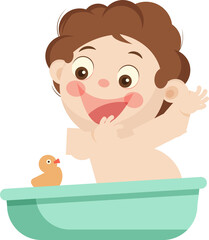 baby in bath