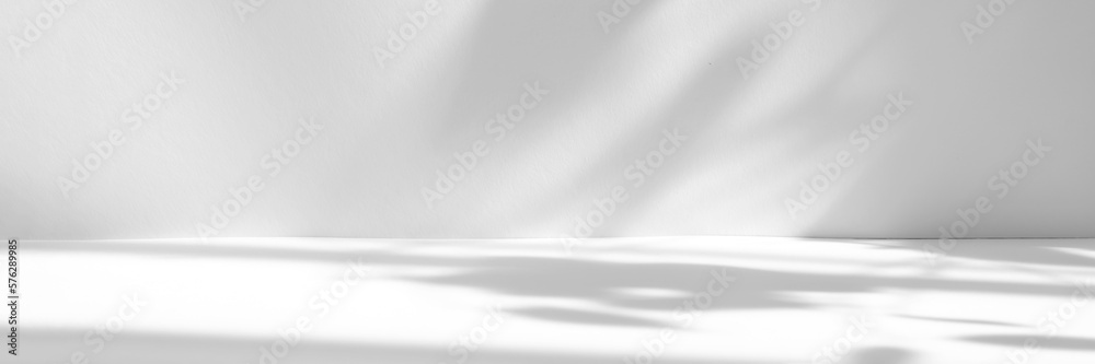 Aufkleber abstract white studio background for product presentation. empty room with shadows of window and flo