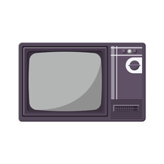 Retro TV Flat Illustration. Clean Icon Design Element on Isolated White Background