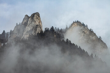 misty rock in Pieniny mountains - Trzy Korony © Dima