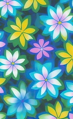 Obraz na płótnie Canvas seamless floral pattern created with Generative AI technology